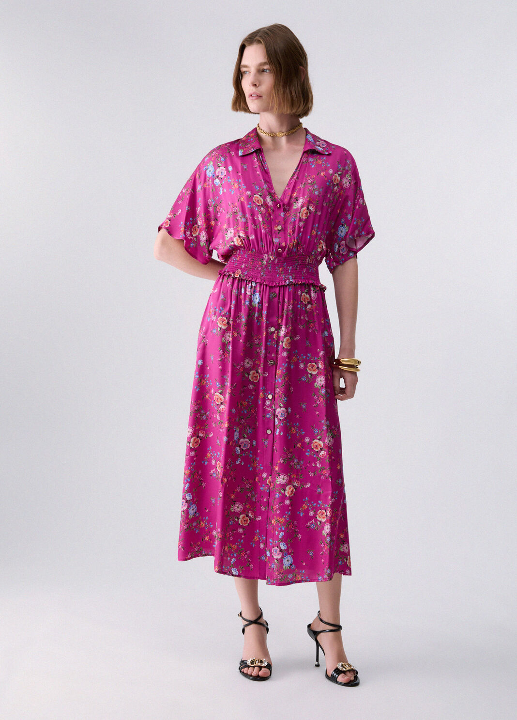 Floral midi dress floral-print pink Liu Jo - large image number 0