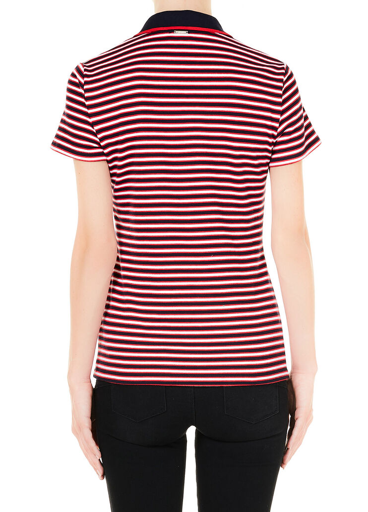 Striped polo shirt Blue/red/white Liu Jo - large image number 1 Striped polo shirt Blue/red/white Liu Jo - large image number 1