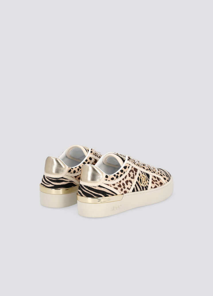 Zapatillas con estampado animal efecto poni negro/moteado Liu Jo - large image number 2 Zapatillas con estampado animal efecto poni negro/moteado Liu Jo - large image number 2