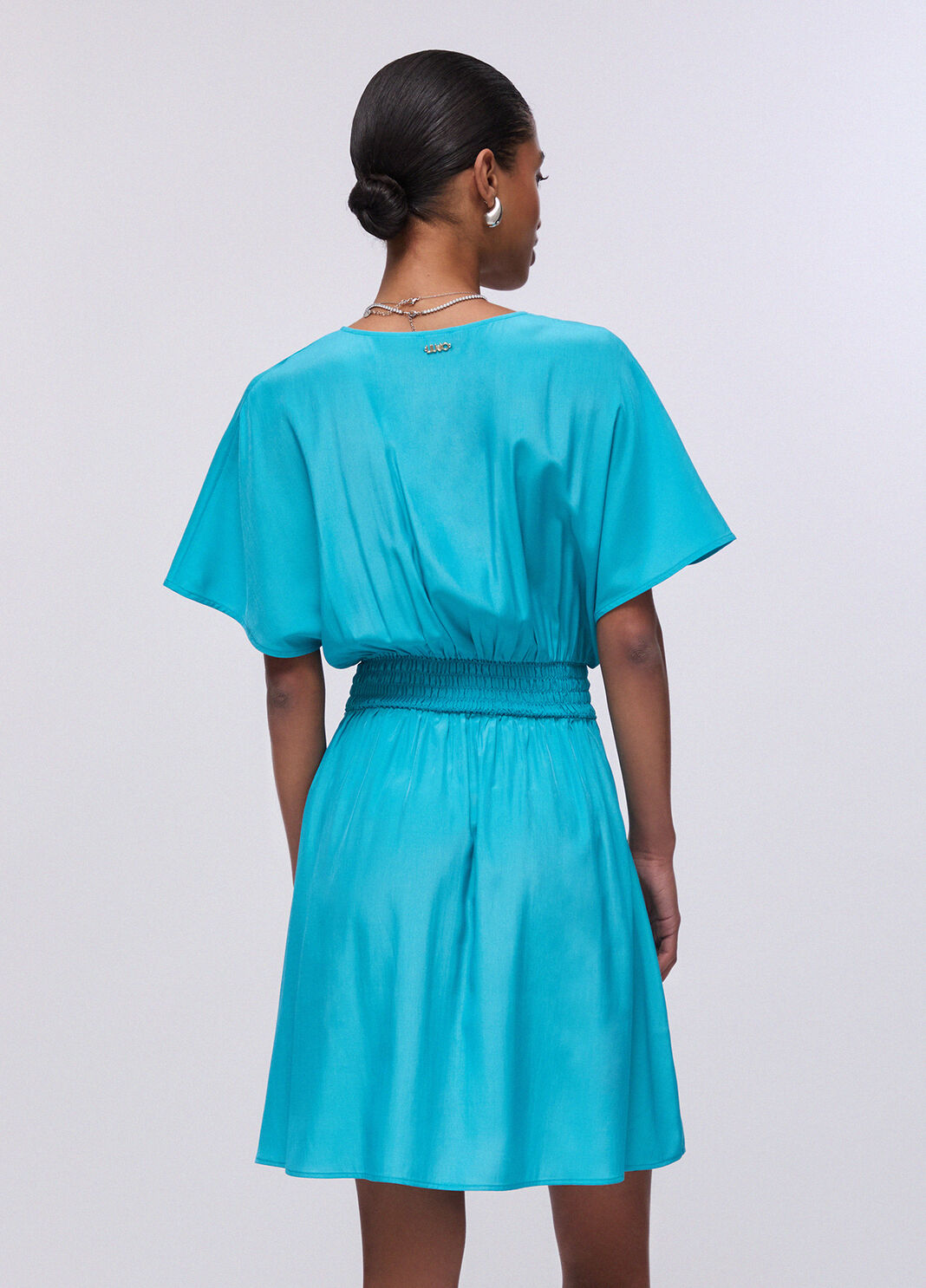 Kurzes Kleid mit Umhang Hellblau Liu Jo - large image number 1