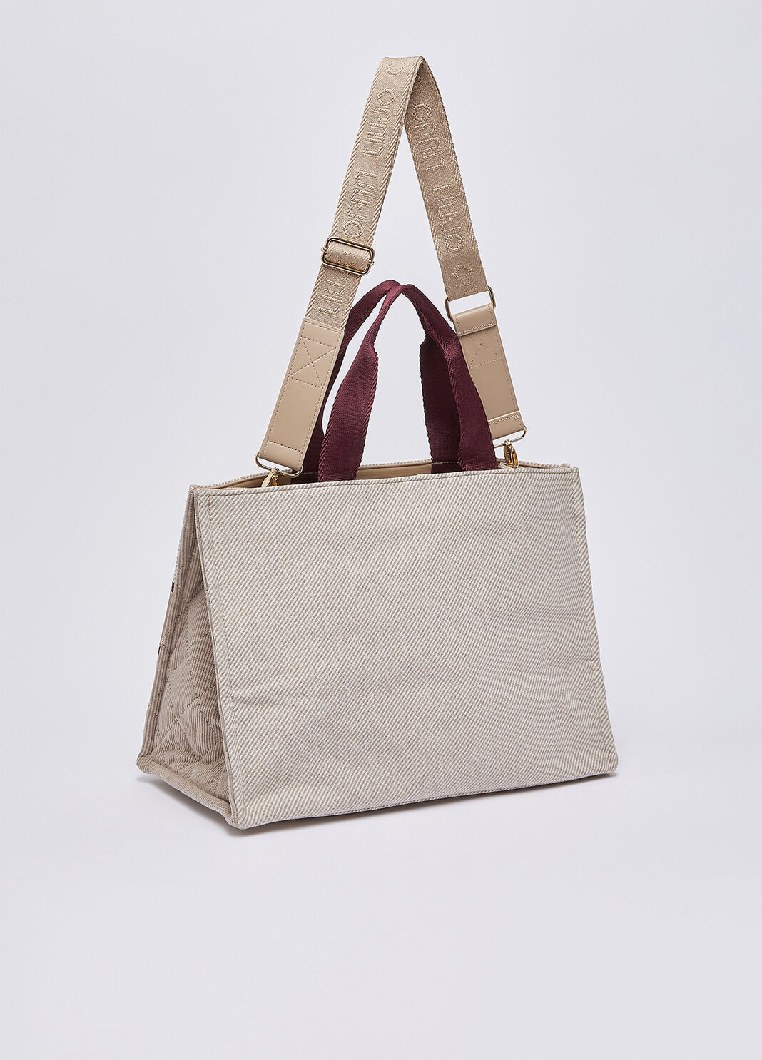 Bag tote large in wool cloth beige Liu Jo - large image number 3