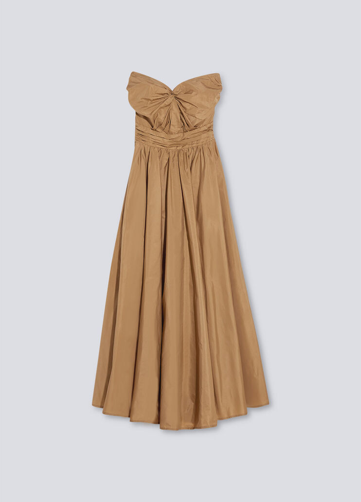 Long taffeta dress beige Liu Jo - large image number 4 Long taffeta dress beige Liu Jo - large image number 4
