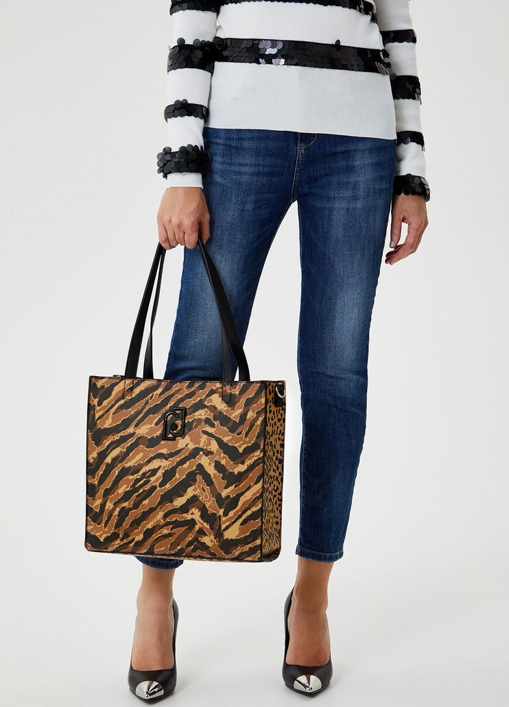 Shopping bag with logo Brown Liu Jo - large image number 4 Shopping bag with logo Brown Liu Jo - large image number 4