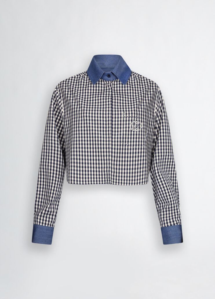 Check shirt blue/white vichy Liu Jo - large image number 6 Check shirt blue/white vichy Liu Jo - large image number 6
