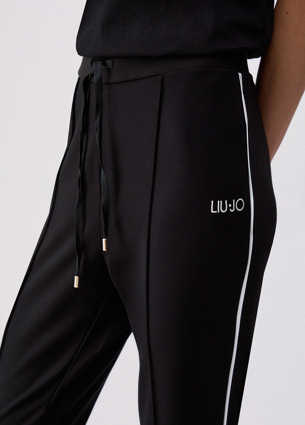 Pantaloni in punto milano nero Liu Jo - large image number 2