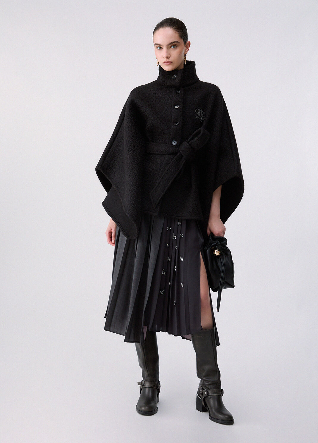 Poncho mit G&uuml;rtel schwarz Liu Jo - large image number 5