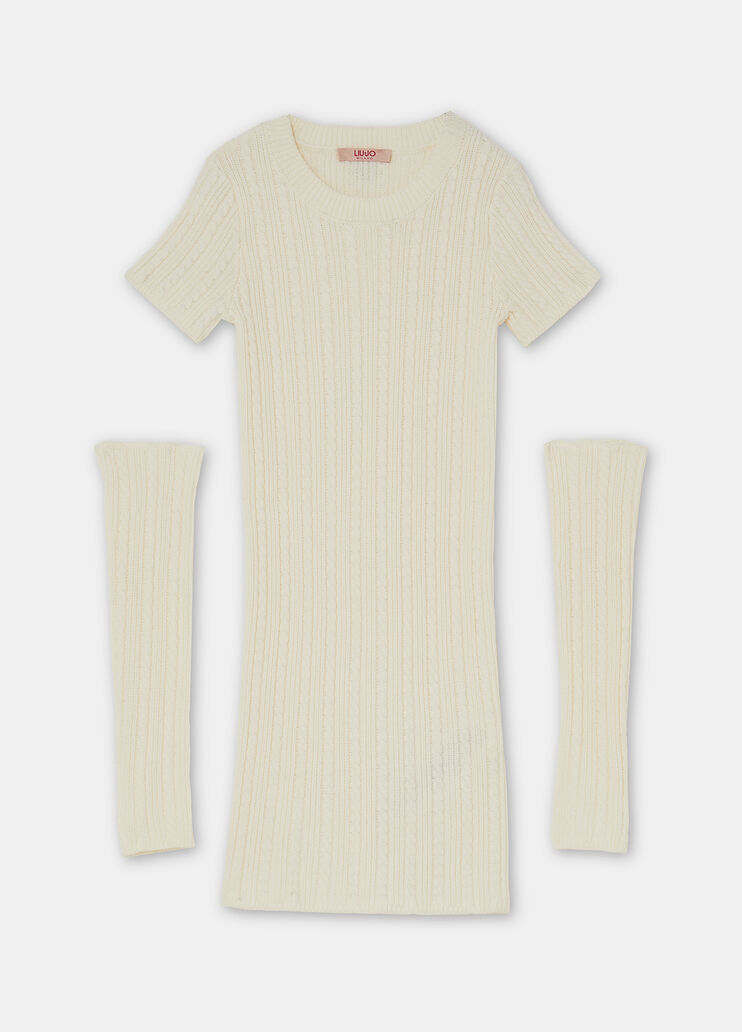 Abito in maglia con cut-out burro Liu Jo - large image number 2