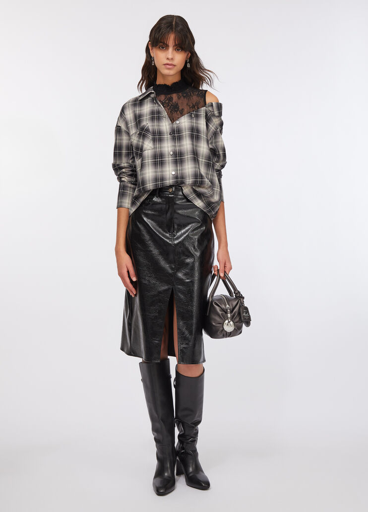 Camicia a quadri con pizzo check Liu Jo - large image number 5