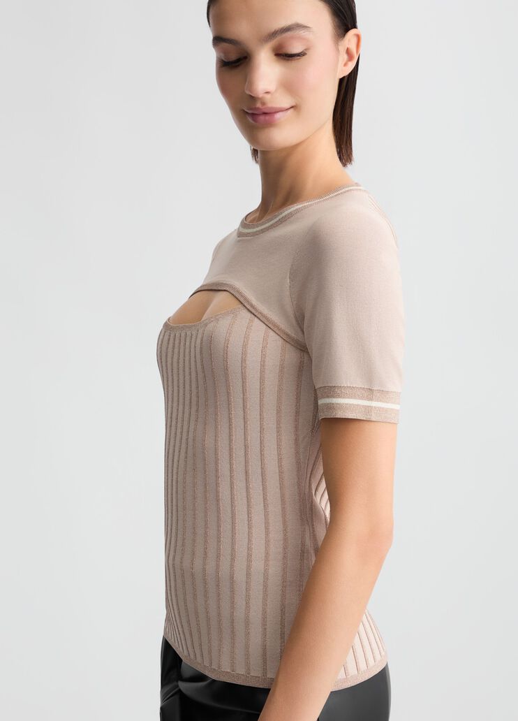 Lurex® sweater  beige Liu Jo - large image number 3 Lurex® sweater  beige Liu Jo - large image number 3