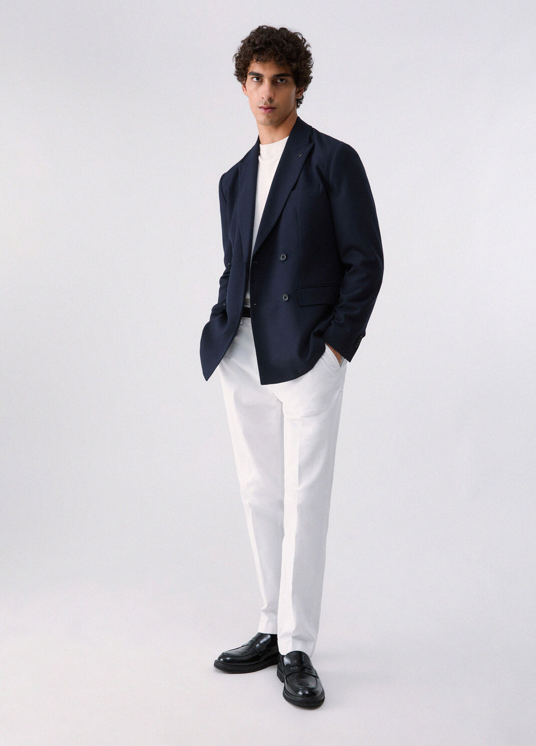 Elegant jacket double-breasted dark blue Liu Jo - large image number 5