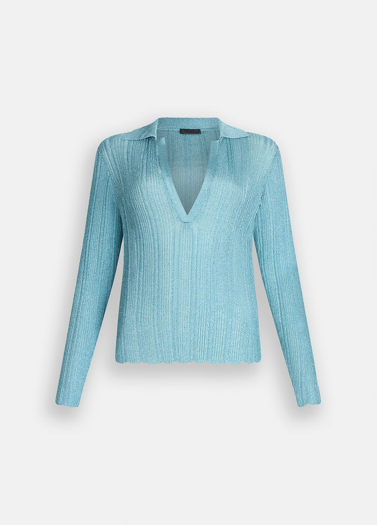 Pull en Lurex® vert d'eau Liu Jo - large image number 6