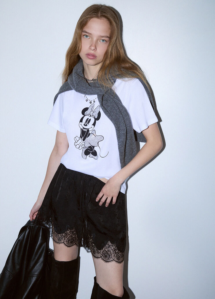Bedrucktes T-Shirt Wei&szlig;/Miss Mouse s/w Liu Jo - medium