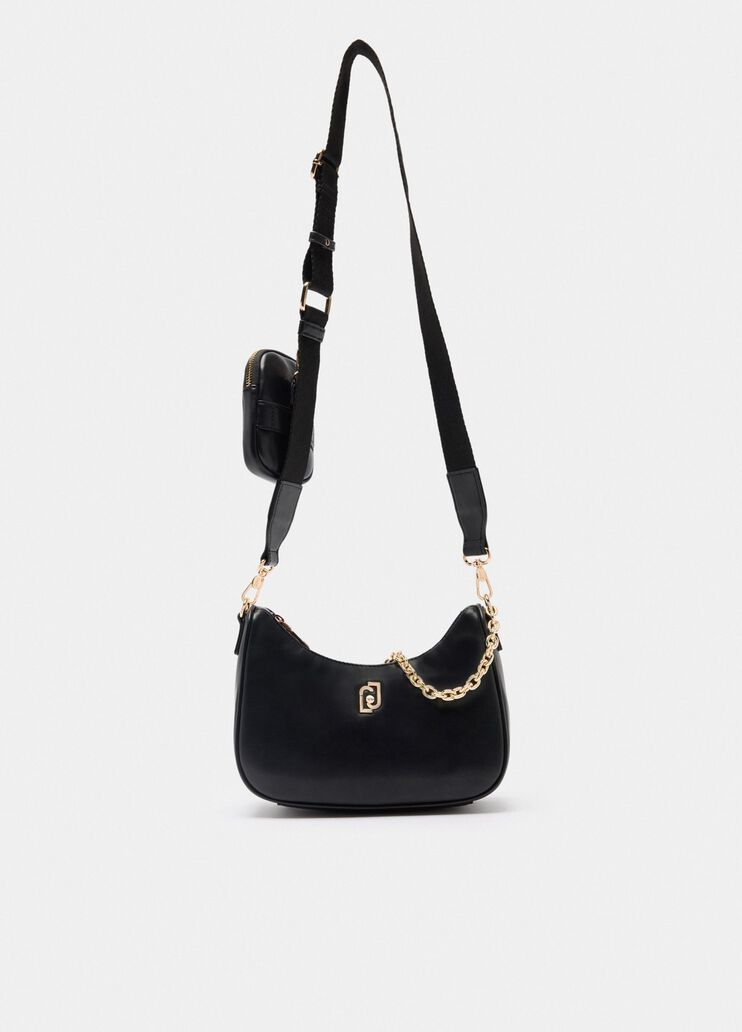 Sac hobo petit format avec chaîne noir Liu Jo - medium