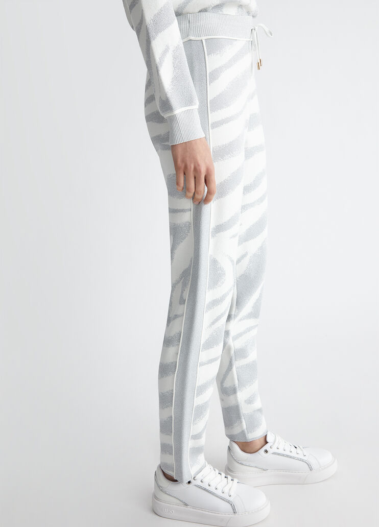 Animal-design knit trousers white Liu Jo - large image number 2