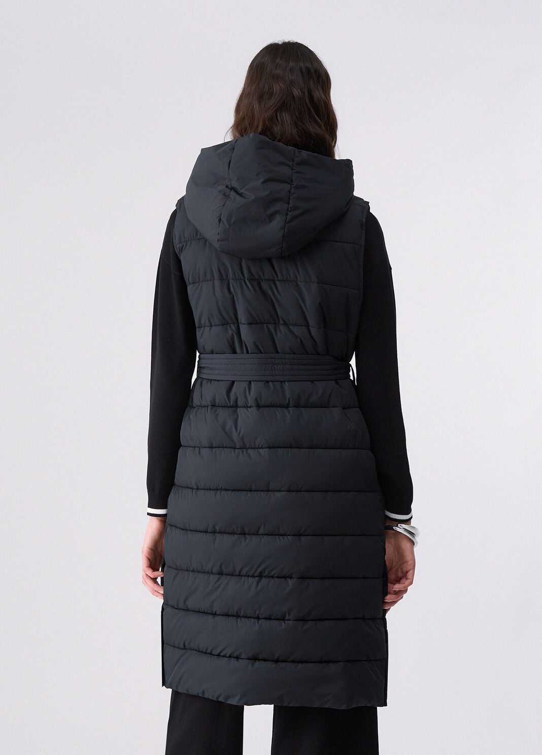 Long gilet in matte nylon black Liu Jo - large image number 1