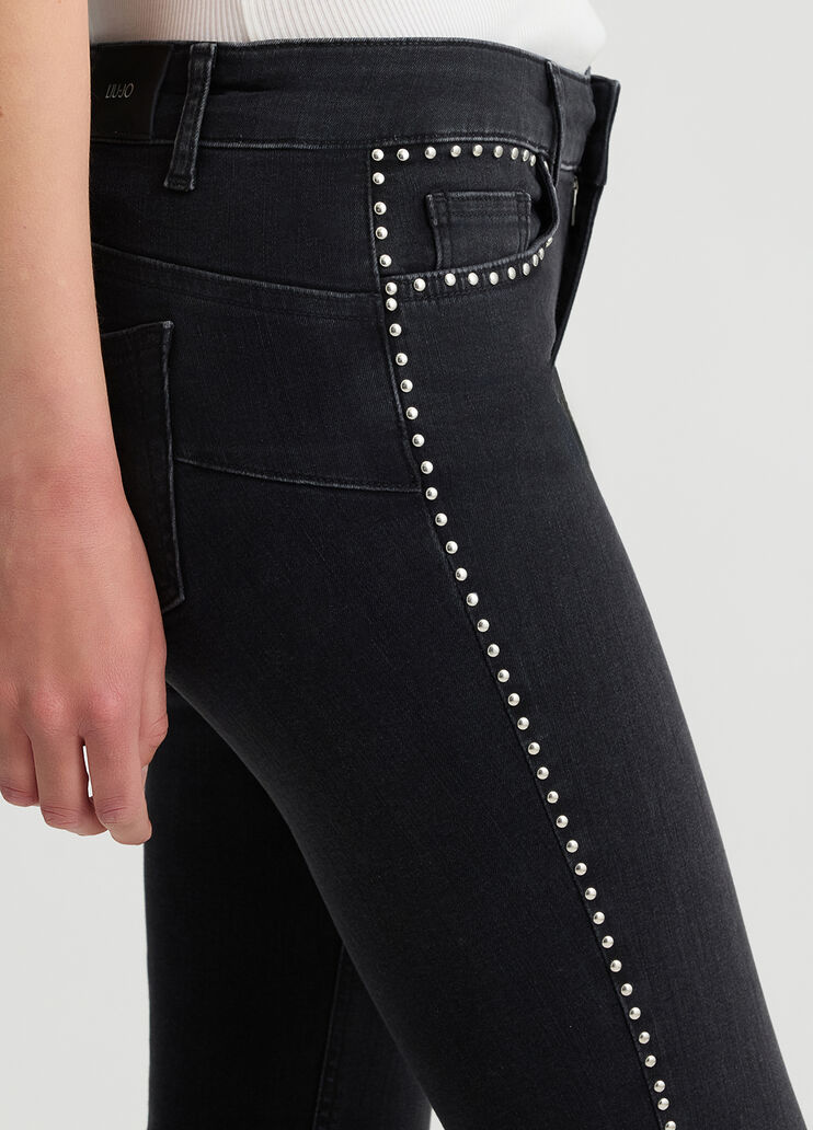 Skinny jeans with studs black denim Liu Jo - large image number 2 Skinny jeans with studs black denim Liu Jo - large image number 2