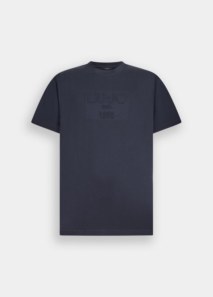 T-shirt en coton bleu foncé Liu Jo - large image number 6 T-shirt en coton bleu foncé Liu Jo - large image number 6