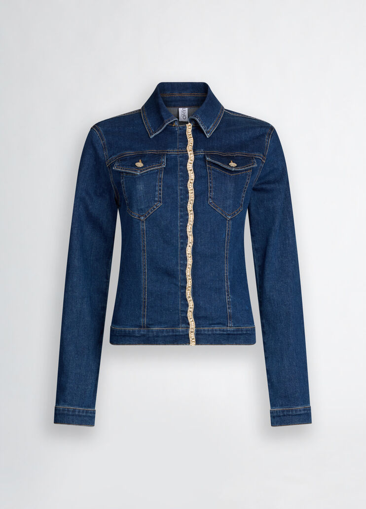 Denim jacket with rhinestones blue denim Liu Jo - large image number 6 Denim jacket with rhinestones blue denim Liu Jo - large image number 6