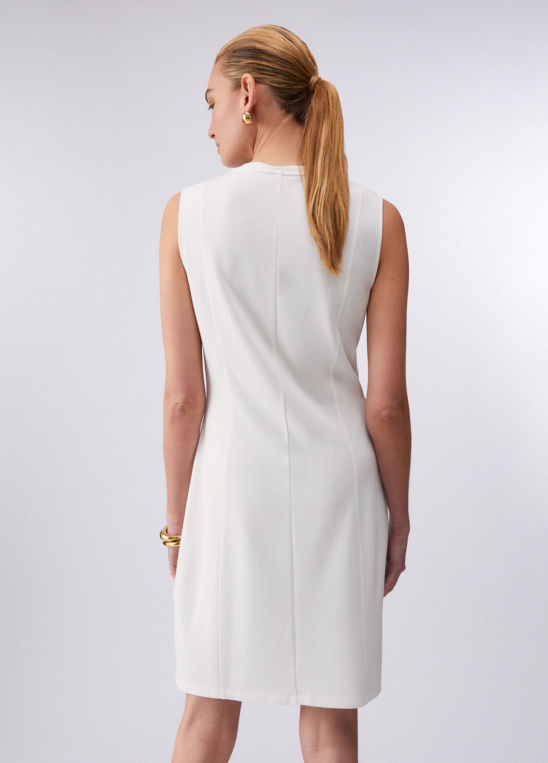 Kurzes Interlock-Jerseykleid Milchwei&szlig; Liu Jo - large image number 1