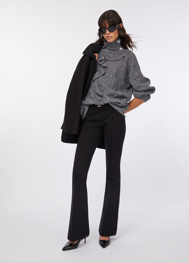 Pantaloni flare con cintura nero Liu Jo - large image number 5