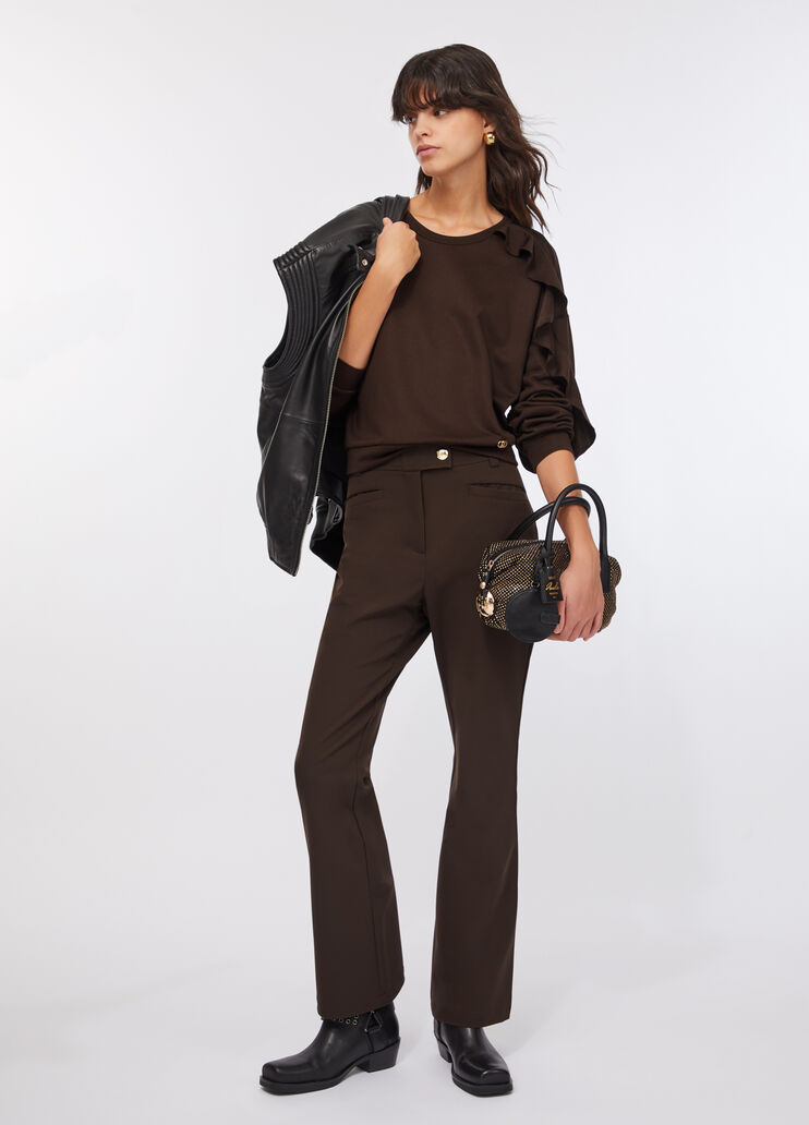 Sweatshirt with ruching chocolate Liu Jo - large image number 5