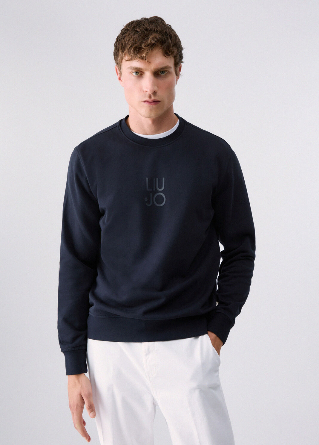 Sweatshirt with Logo dark blue Liu Jo - large image number 0