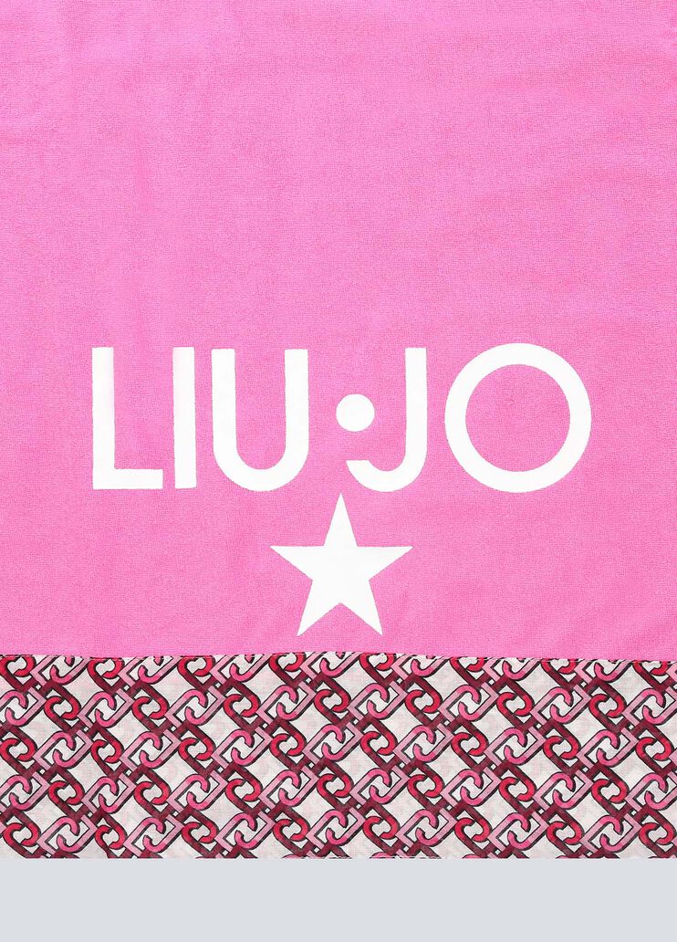 Beach towel with logo monogram / fuchsia Liu Jo - large image number 2