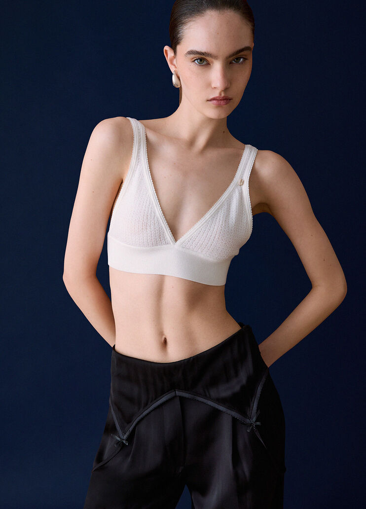 Trousers with lingerie detail black Liu Jo - medium