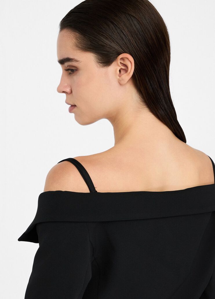 Off-the-shoulder jacket black Liu Jo - large image number 4 Off-the-shoulder jacket black Liu Jo - large image number 4