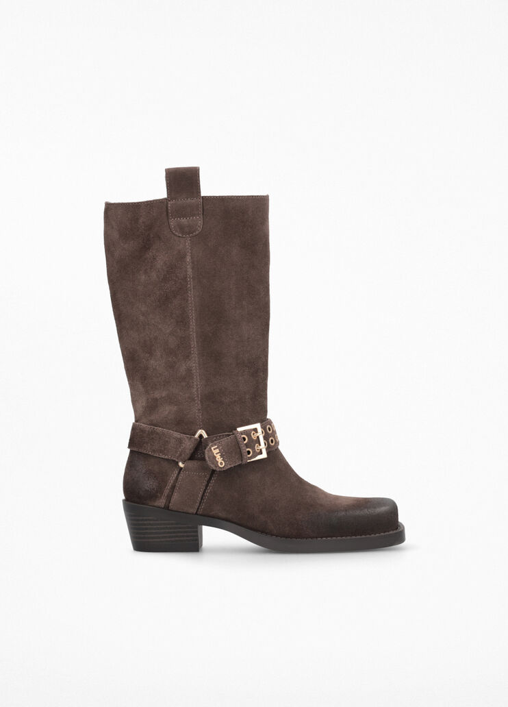 Suede Texan boots ebony Liu Jo - medium  Suede Texan boots ebony Liu Jo - medium