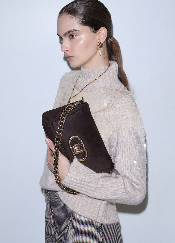 Medium LaPuffy bag in microfibre cocoa Liu Jo - medium