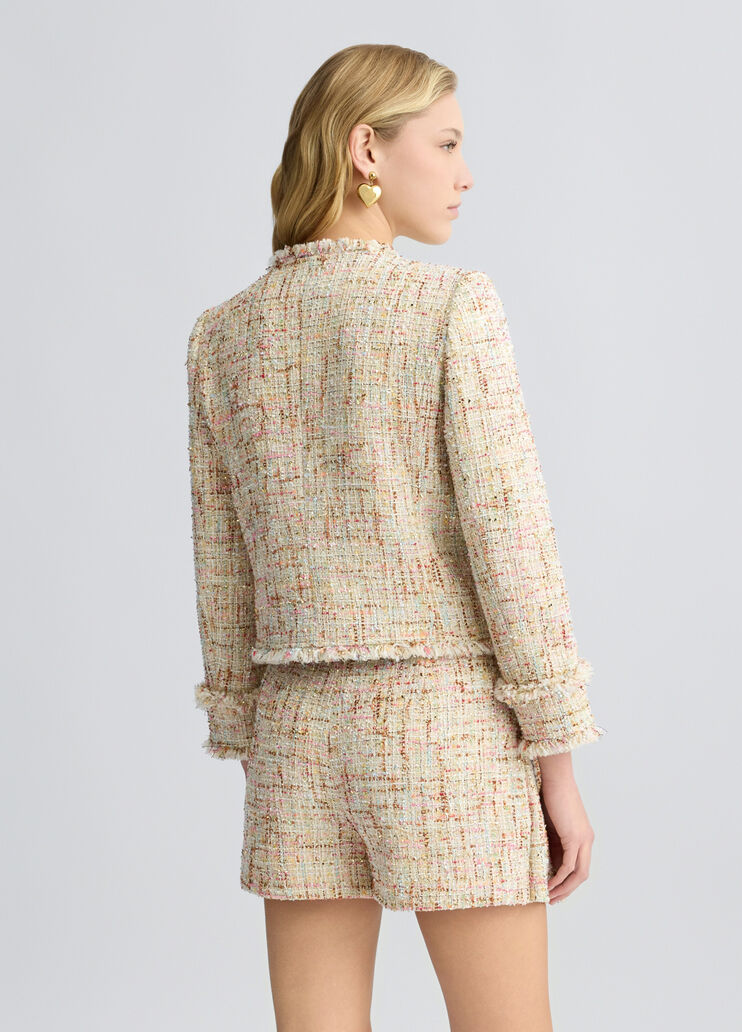 Multi-colored raw-cut jacket beige Liu Jo - large image number 1 Multi-colored raw-cut jacket beige Liu Jo - large image number 1