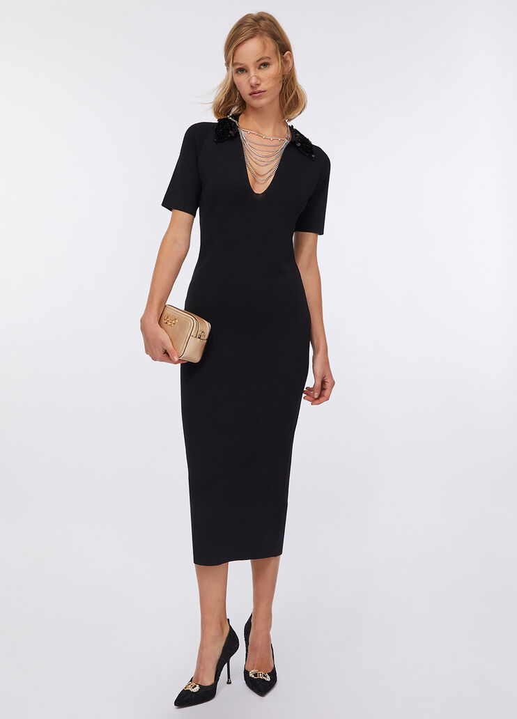 Robe avec paillettes noir Liu Jo - large image number 5