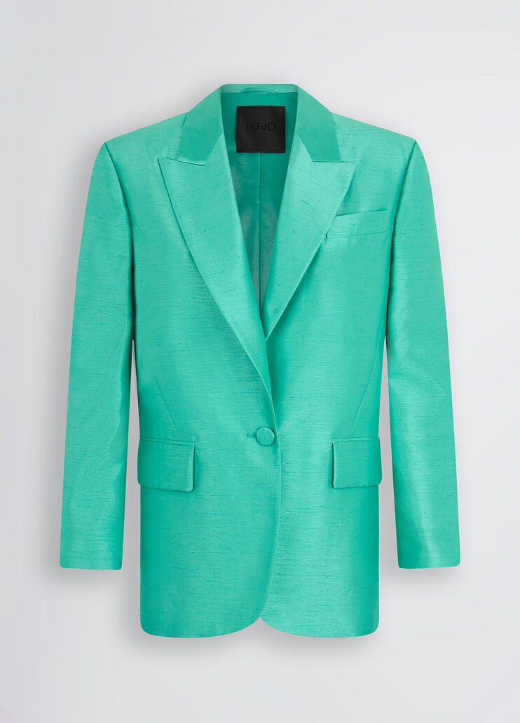 Shantung blazer green Liu Jo - large image number 6 Shantung blazer green Liu Jo - large image number 6