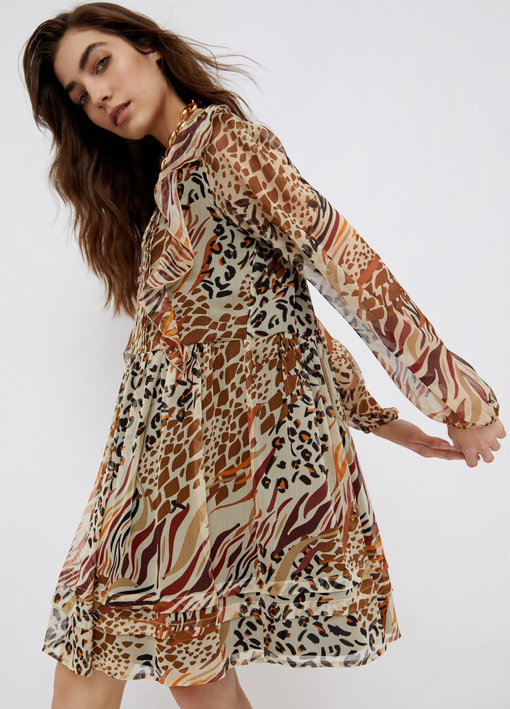 Kurzes Kleid mit Animal-Print Leopardenmuster Liu Jo - large image number 2