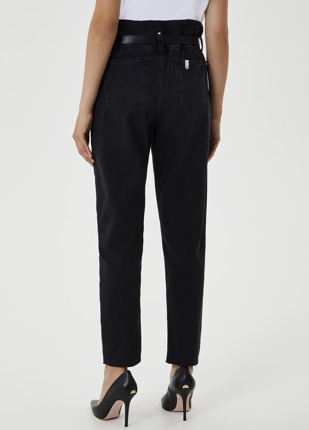 Mom fit jeans with belt Black Liu Jo - large image number 1