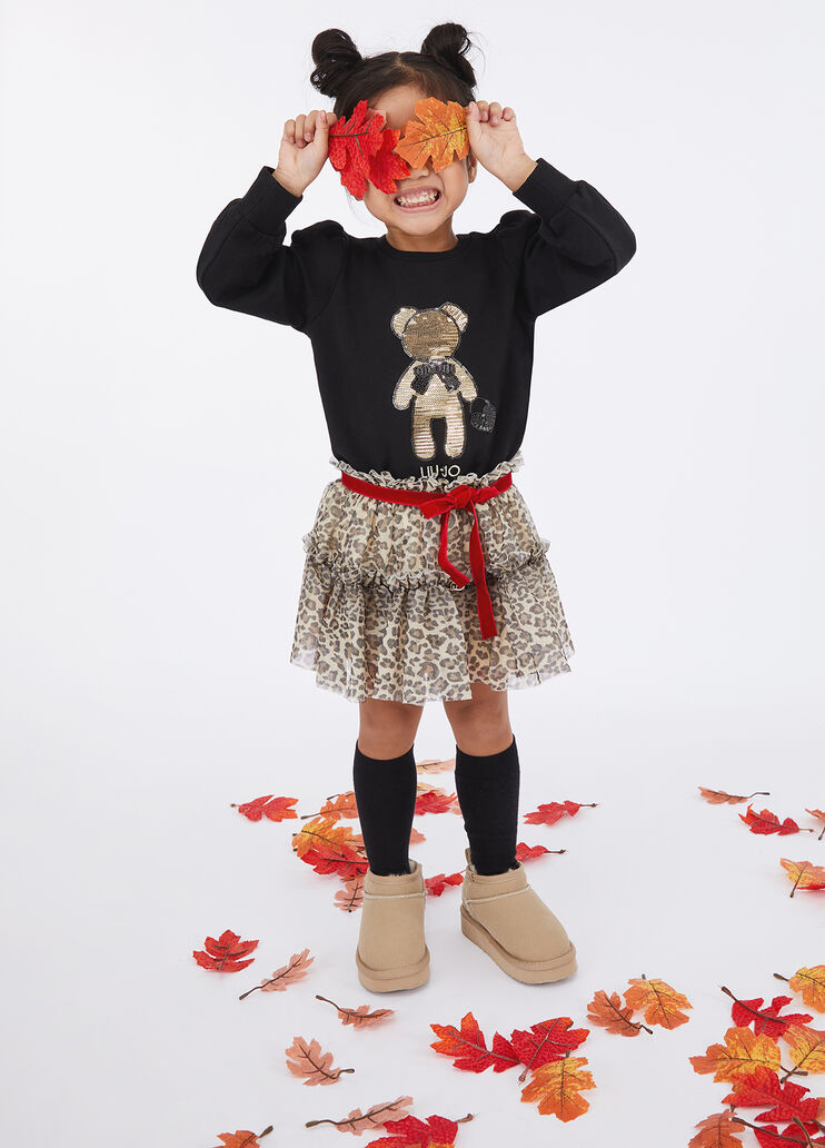 Cotton sweatshirt with sequins black Liu Jo - medium Cotton sweatshirt with sequins black Liu Jo - medium