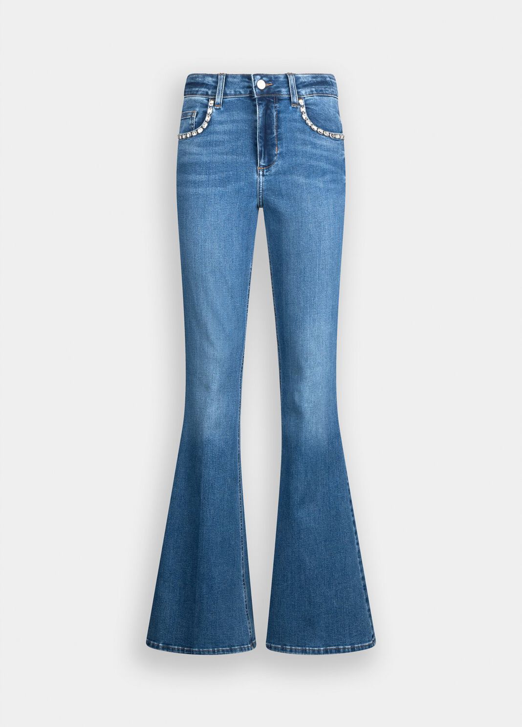 High-rise flared jeans light blue denim Liu Jo - large image number 6