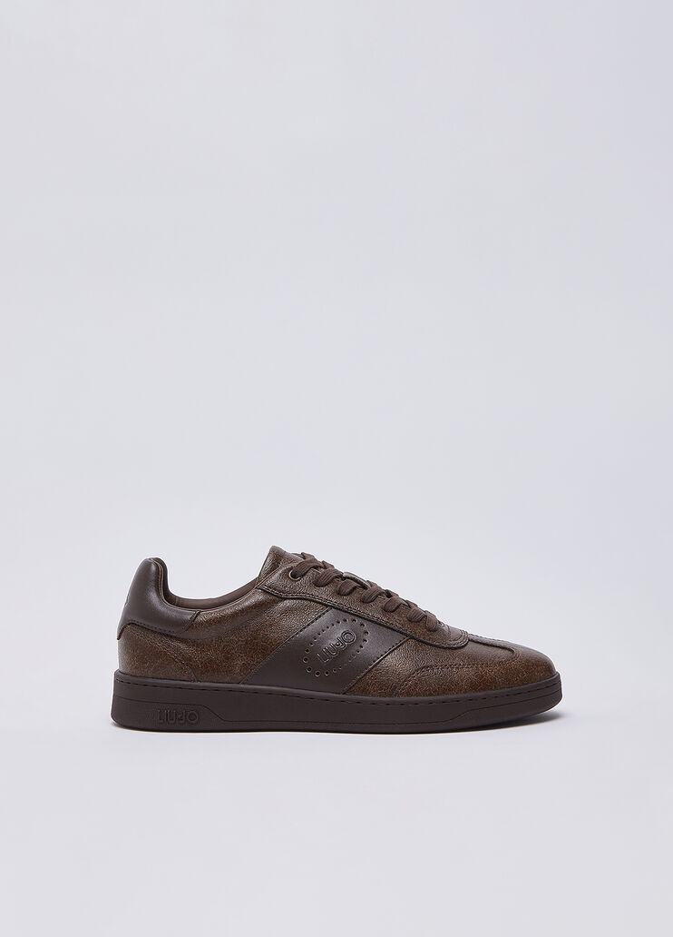 Herrensneaker aus Crackle-Leder braun Liu Jo - medium