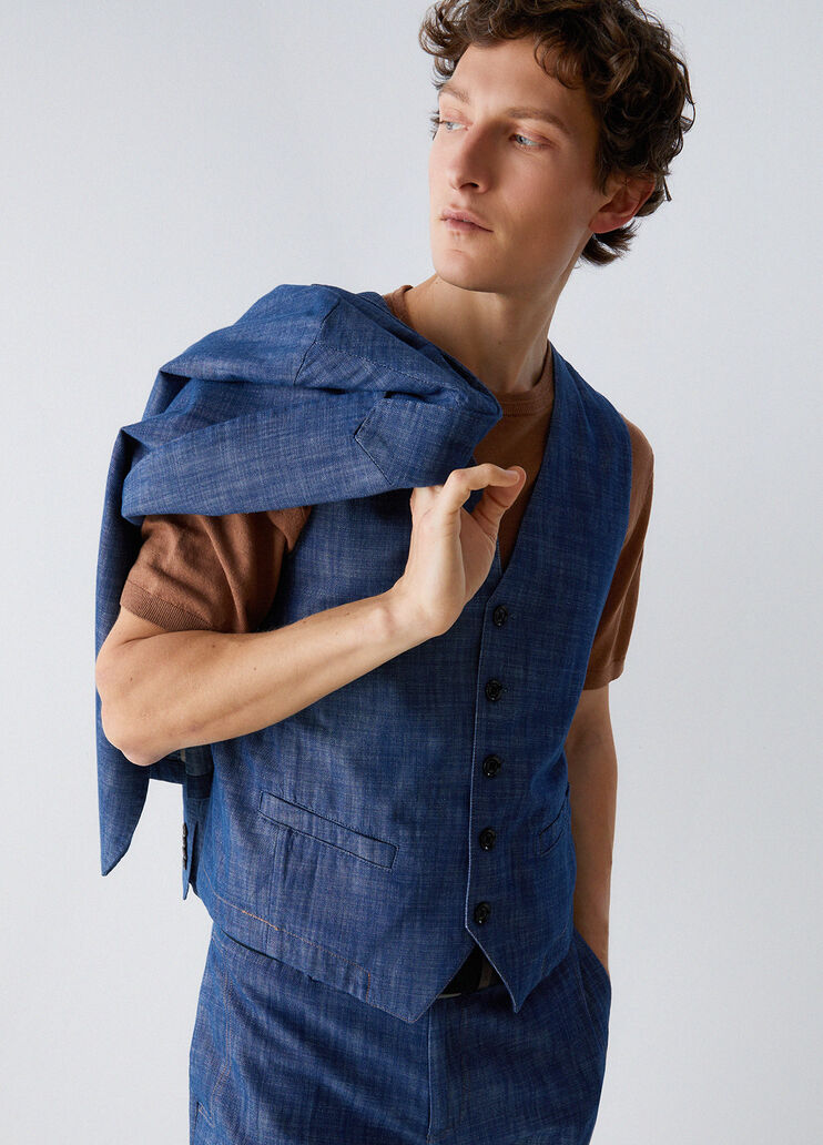 Chambray denim vest blue Liu Jo - medium