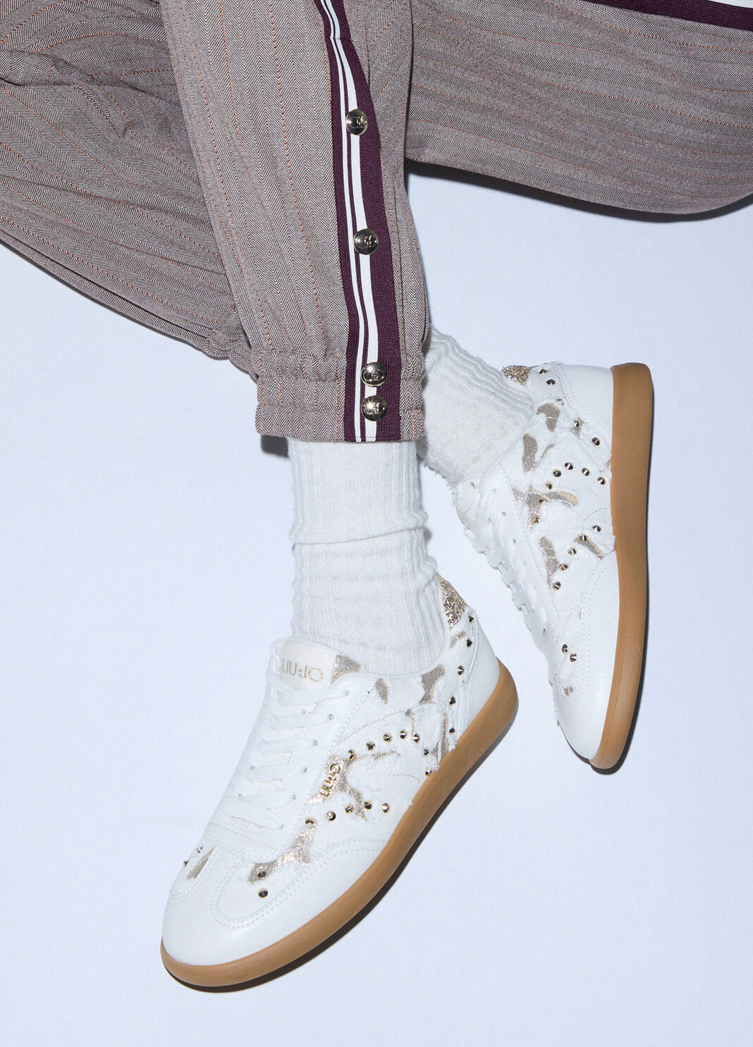 Studded sneakers milky white Liu Jo - large image number 0