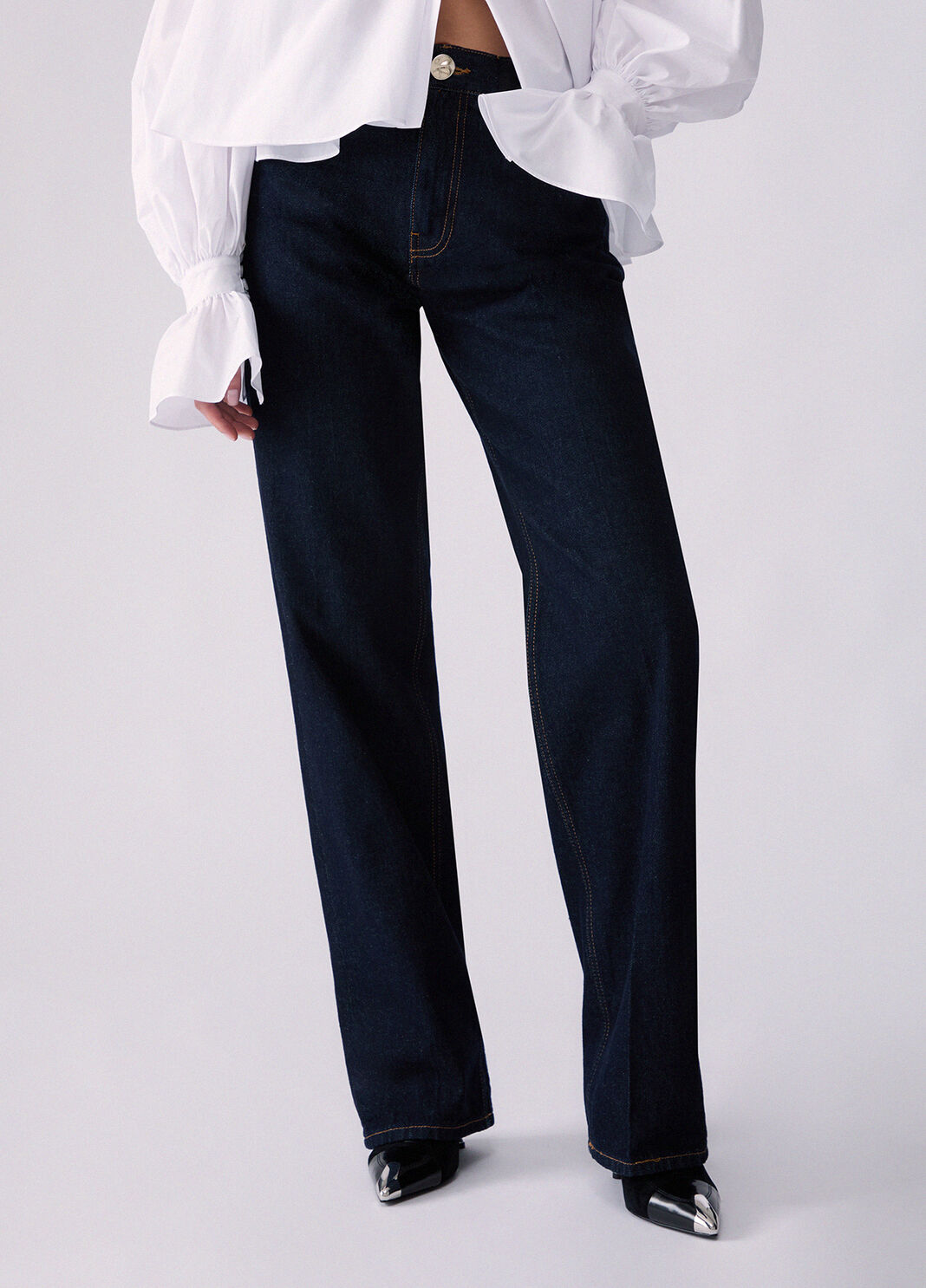 Straight jeans with fabric details Normal wash Liu Jo - large image number 0