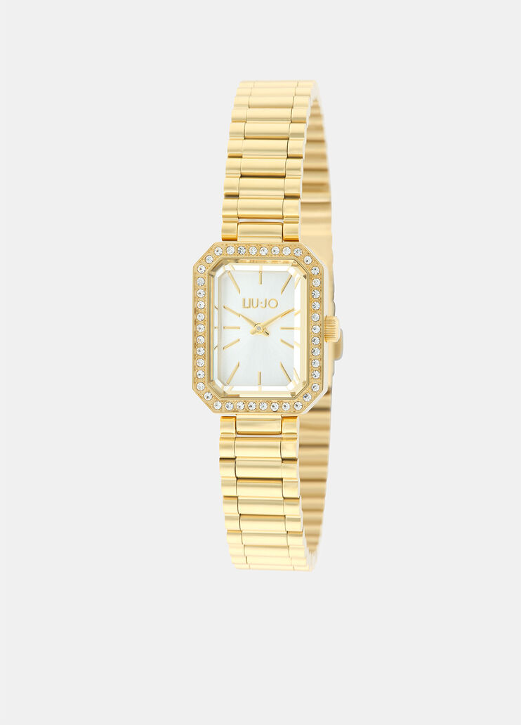 Steel watch with diamantés gold Liu Jo - medium Steel watch with diamantés gold Liu Jo - medium