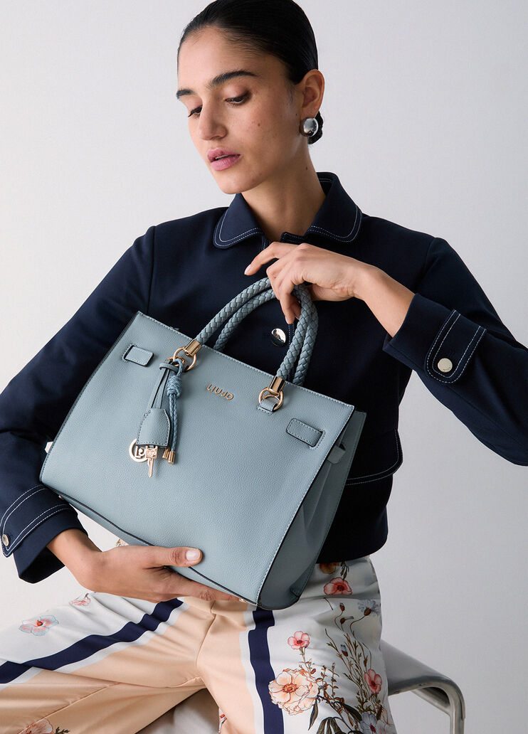 Sacoche format moyen avec charms bleu clair Liu Jo - medium