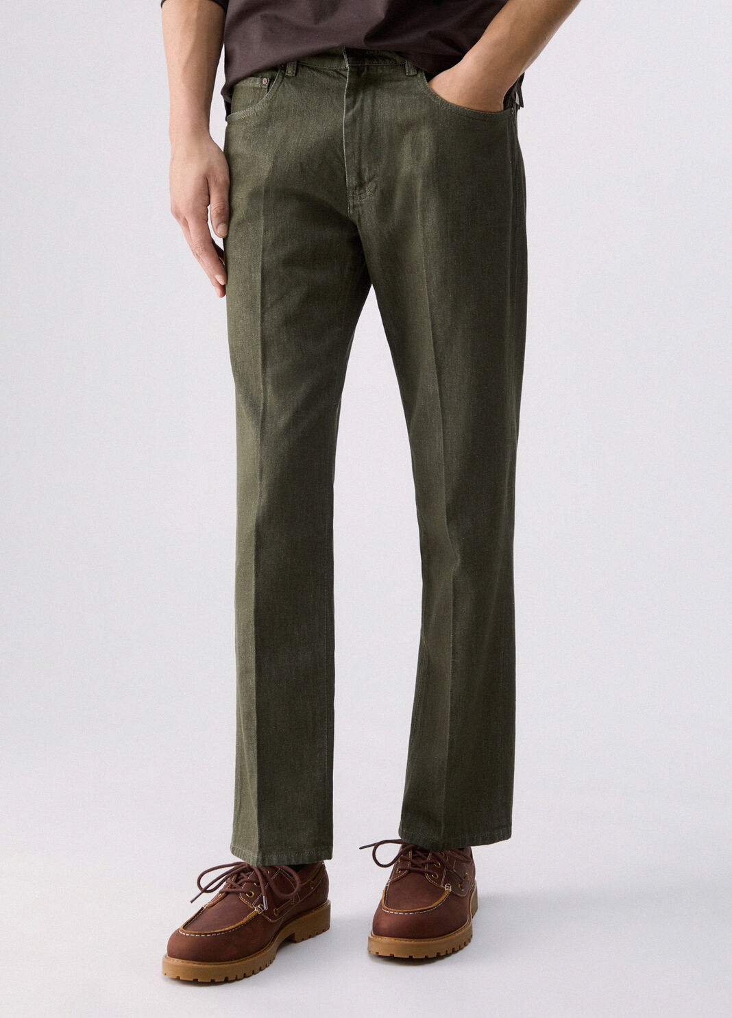 Straight-leg trousers regular fit moss green Liu Jo - large image number 0