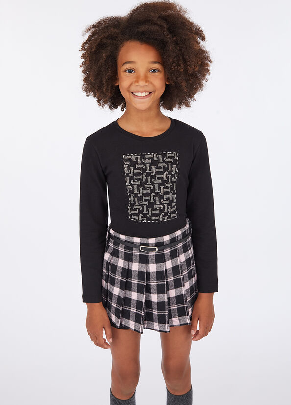 T-shirt with rhinestones black Liu Jo - medium