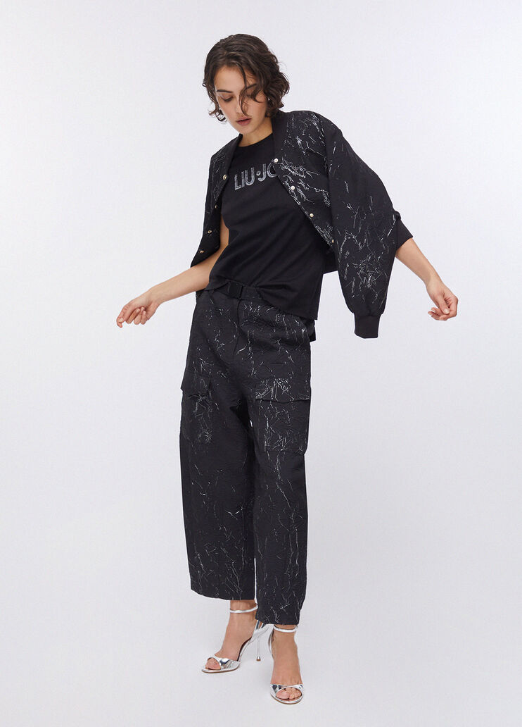 T-shirt avec strass noir LIU JO Liu Jo - large image number 5