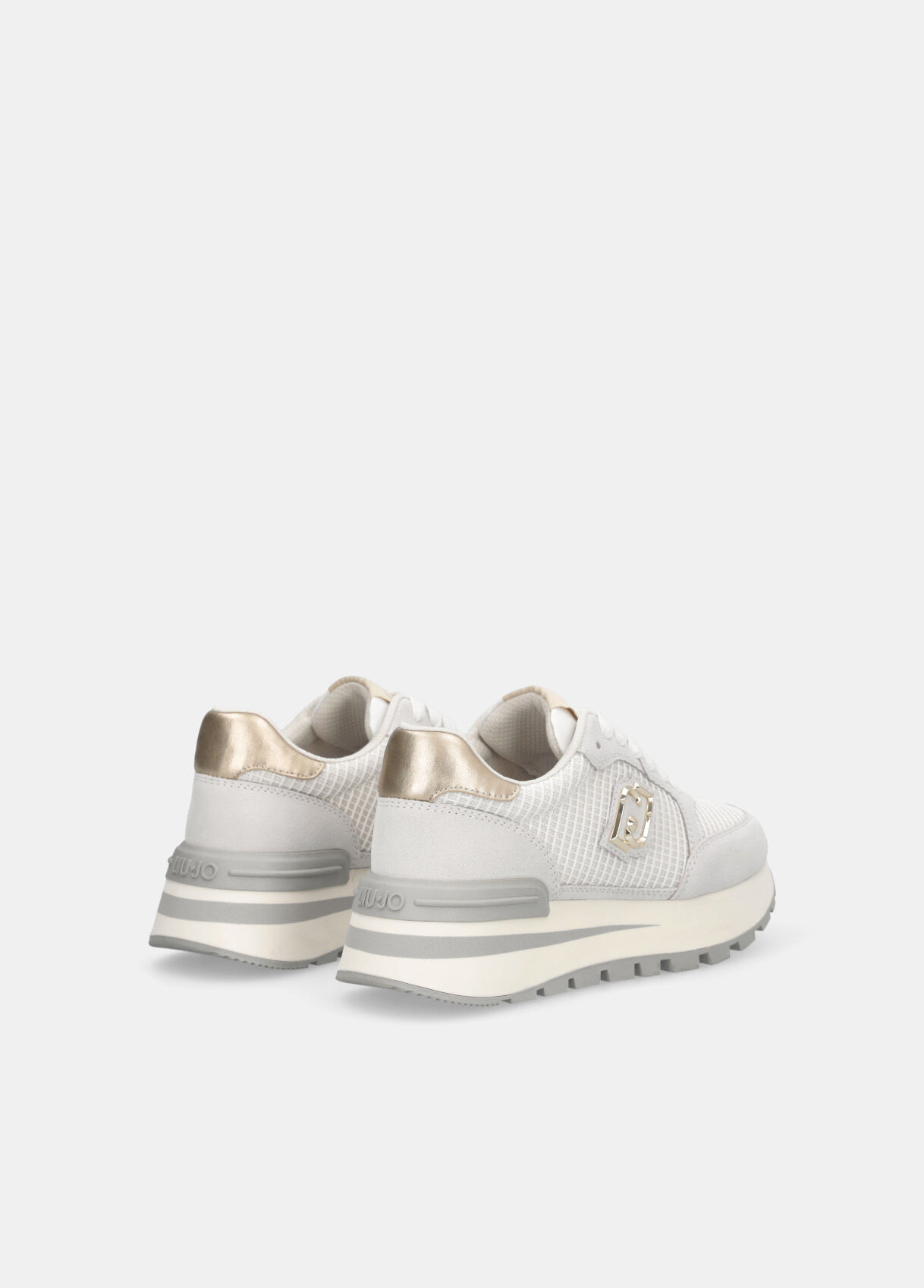 Suede and mesh sneakers colour white | Liu Jo