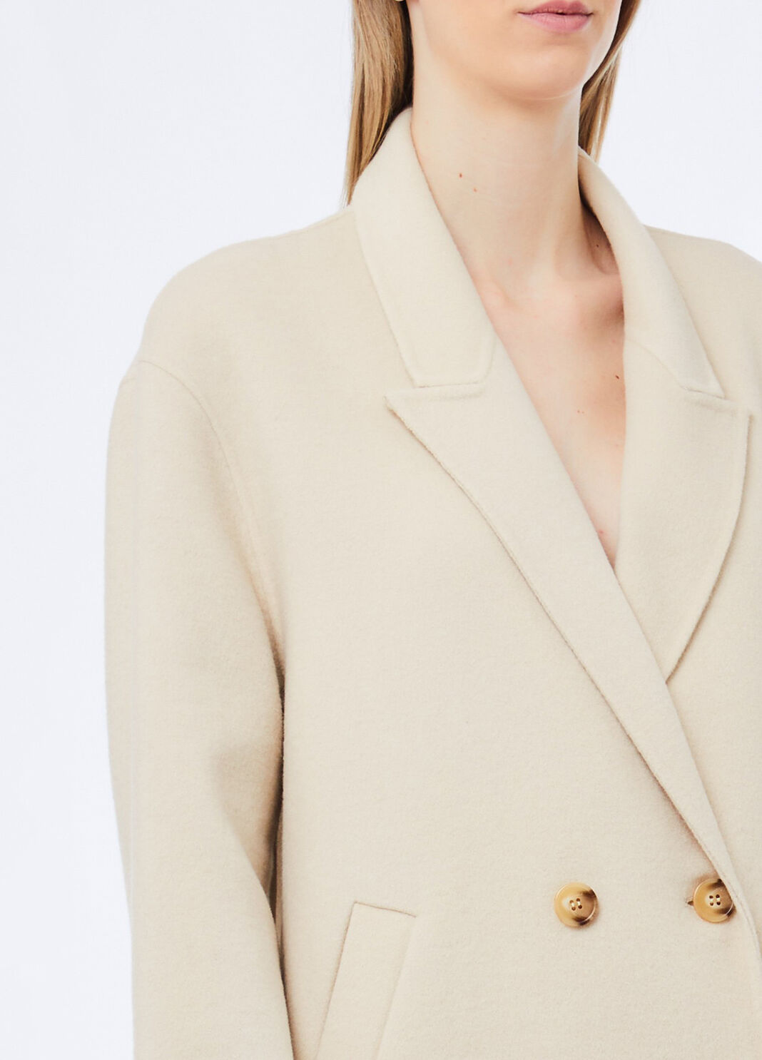 Wool coat with scarf light beige Liu Jo - large image number 2