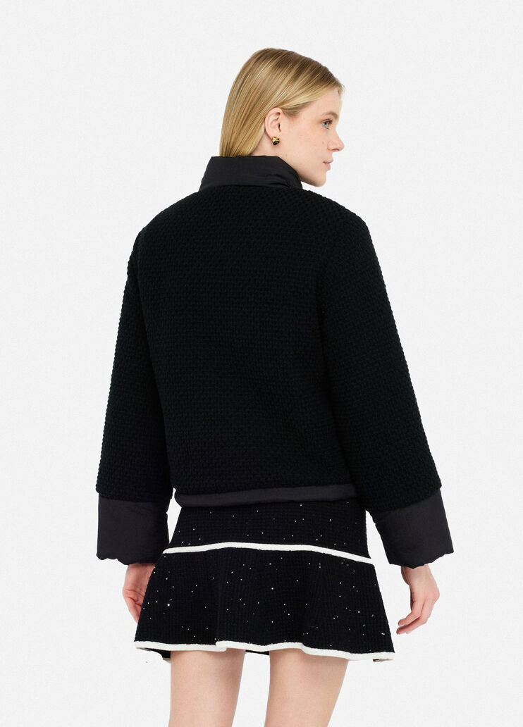 Veste en nylon matelassé et maille noir Liu Jo - large image number 1